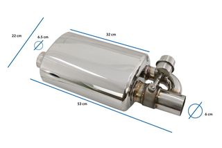 Universal Exhaust Muffler System with Valve and Wireless Remote Control