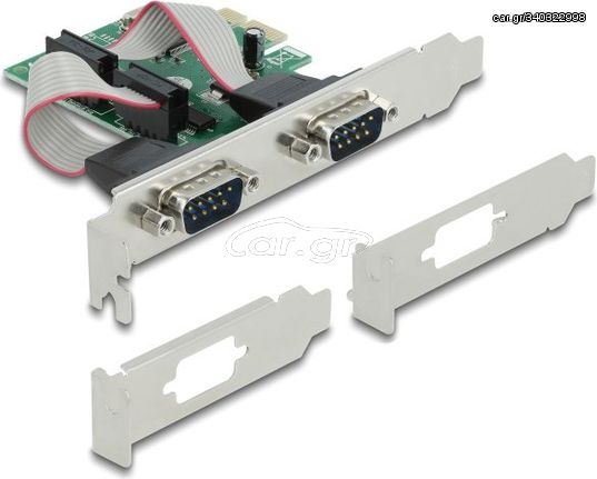 DeLock κάρτα επέκτασης Pcie σε 2x RS-232 - (90007)