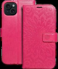 Smart Mezzo Wallet case for iPhone 15 Plus Mandala Magenta
