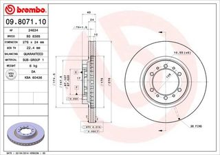 ΔΙΣΚ. MITSUBISHI  PAJERO   (276*24) BRECO BS 8388