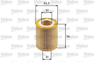 ALFA ROMEO A159 1900 JTDM 05 ΦΙΛΤΡΟ ΛΑΔΙΟΥ VALEO VALEO 586510