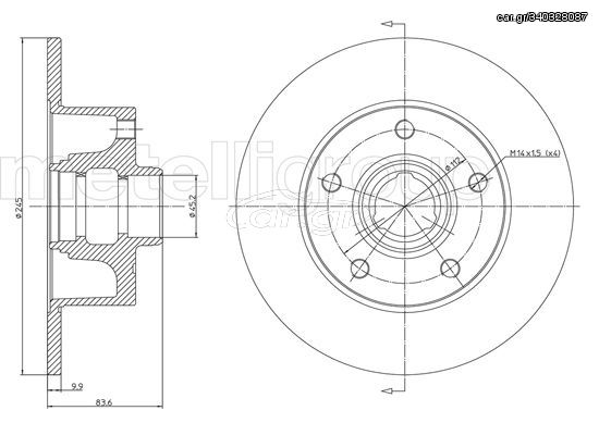 ΔΙΣΚ. AUDI A4 94-00 (245*10) METELLI 23-0394