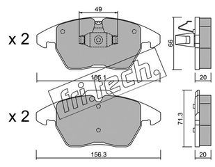 ΤΑΚ. AUDI A1-SEAT IBIZA IV-VW POLO 1.0TSI,1.4TDI   FRITECH \"E\" fri.tech. 564.2