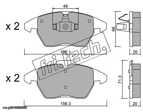 ΤΑΚ. AUDI A1-SEAT IBIZA IV-VW POLO 1.0TSI,1.4TDI   FRITECH \"E\" fri.tech. 564.2