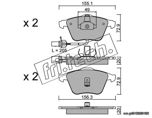 ΤΑΚ. AUDI A6,ALLROAD 2.7 T QUATRO -05              FRITECH \"E\" fri.tech. 565.0