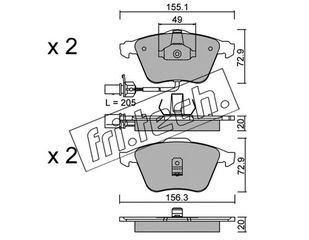 ΤΑΚ. AUDI A6,ALLROAD 2.7 T QUATRO -05              FRITECH \"E\" fri.tech. 565.0