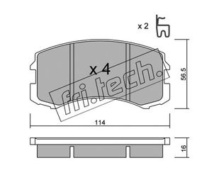 ΤΑΚ. MITSUBISHI LANCER VII 03-  FRITECH  \"E\" fri.tech. 752.0
