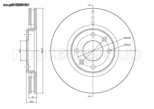 ΔΙΣΚ. PEUGEOT 207-307 06-   (283*26) fri.tech. BD0687