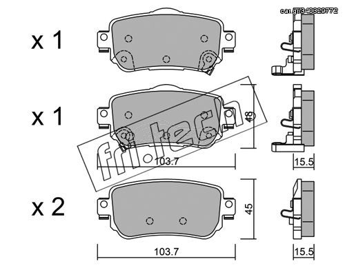 ΤΑΚΑΚΙΑ-NISSAN QASHQAI II(J11) 1.5 DCI 13- (REAR) fri.tech. 1035.0