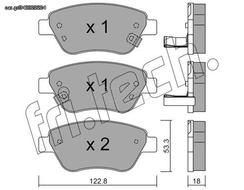 ΤΑΚΑΚΙΑ-PSA ADAM(M13) 1.4 12-19 (FRONT) fri.tech. 330.4