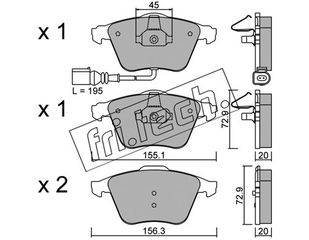 ΤΑΚ. AUDI A3 S3,TT-VW GOLF IV 2.0R 07-   FRITECH \"E\" fri.tech. 565.4