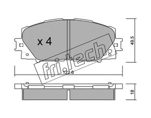 ΤΑΚ. TOYOTA YARIS 1.0,1.2  \"E\" FRITECH fri.tech. 761.0