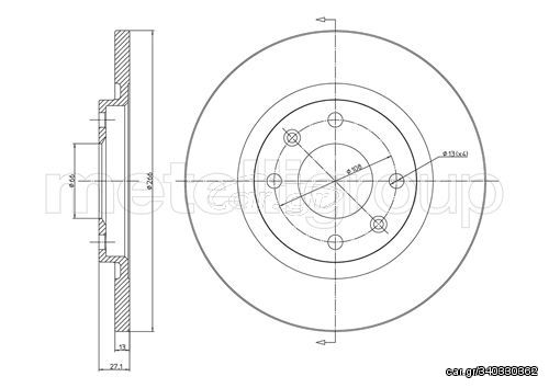 ΔΙΣΚ. CITROEN C2,C3 (266*13) fri.tech. BD0835