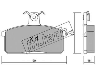 ΤΑΚ. LANCIA-SEAT-SUZUK FRITECH \"E\" fri.tech. 028.0