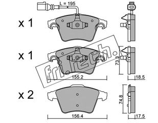 ΤΑΚ. VW TRANSPOTER 2.5TD \"E\" FRITECH fri.tech. 568.1