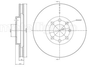 ΔΙΣΚ. OPEL CORSA C 1.4   (260*24) fri.tech. BD0837