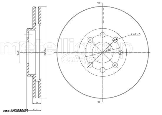 ΔΙΣΚ. OPEL CORSA C 1.4   (260*24) fri.tech. BD0837