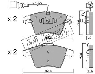 ΤΑΚ. VW TOUAREG 2.5 RS  \"E\"  FRITECH fri.tech. 568.2