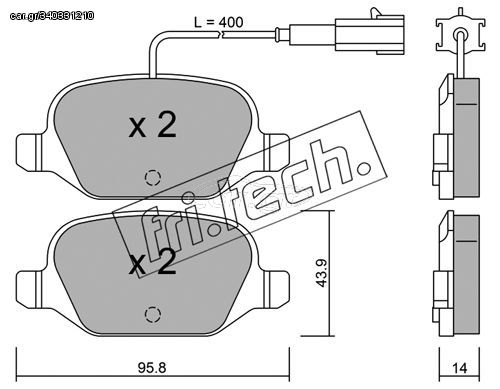 ΤΑΚ. FIAT 500 0.9,1.0 13- \"O\"  FRITECH fri.tech. 333.3