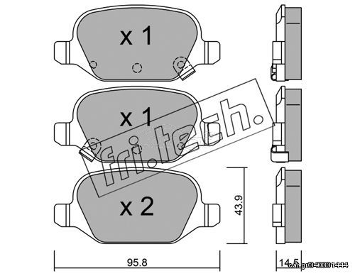 ΤΑΚΑΚΙΑ-FCA PANDA(312,319) 1.3 D MULTI 12- (REAR) fri.tech. 333.5