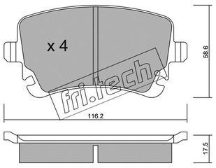 ΤΑΚ. AUDI A4 S4-VW TRANSPORTER 09-   \"O\"   FRITECH fri.tech. 570.2