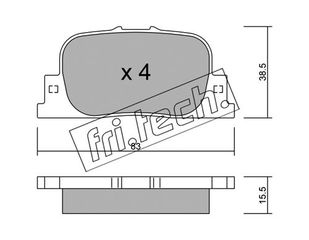 ΤΑΚ. TOYOTA PRIUS ΥΒΡΙΔΙΚΟ \"O\"  FRITECH fri.tech. 768.0