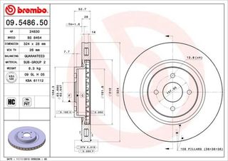 ΔΙΣΚ. FORD FOCUS RS   (324*28) BRECO BS 8454