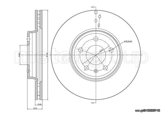 ΔΙΣΚ.AUDI A4,A5 1.8,2.0 TFSI <15 (314*25) FRITECH fri.tech. BD1334