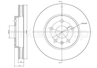 ΔΙΣΚ. OPEL INSIGNIA A 1.4,1.6 <17 \"E\" (296*30) FRITECH fri.tech. BD1377