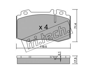 ΤΑΚ. MER/DES M CLASS W163  \"E\"  FRITECH fri.tech. 579.0