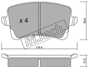ΤΑΚ. AUDI A4 1.8 TFSI  FRITECH \"O\" fri.tech. 792.0