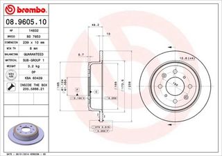 ΔΙΣΚ. ROVER 200-MG  (239*10) BRECO BS 7653