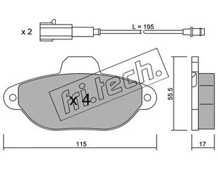 ΤΑΚΑΚΙΑ-FORD KA 1.0 08- (FRONT) fri.tech. 162.3