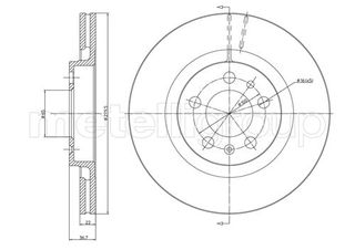 ΔΙΣΚ. AUDI A3 1.8,SEAT  (280*22) fri.tech. BD1593