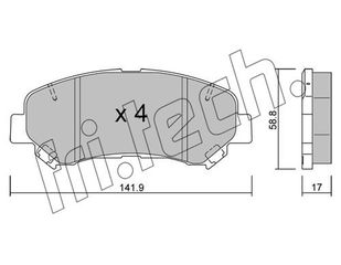 ΤΑΚ. NISSAN QASHQAI,X-TRAIL 07-  \"E\" FRITECH fri.tech. 808.0