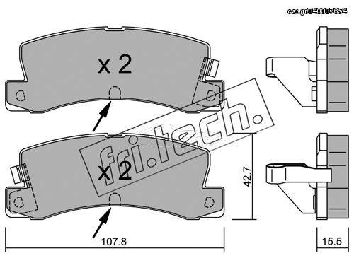 ΤΑΚ. TOYOTA COROLLA 1.6 -02  \"O\"  FRITECH fri.tech. 164.2