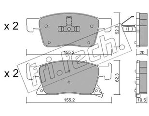 ΤΑΚ. OPEL ASTRA K ALL 15> \"E\" fri.tech. 1115.0