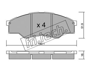 ΤΑΚ. TOYOTA HILUX 2.5D 05- \"E\" FRITECH fri.tech. 813.0