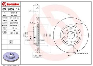 ΔΙΣΚ. LANCIA KAPPA 2.0  (281*26) BRECO BS 8542