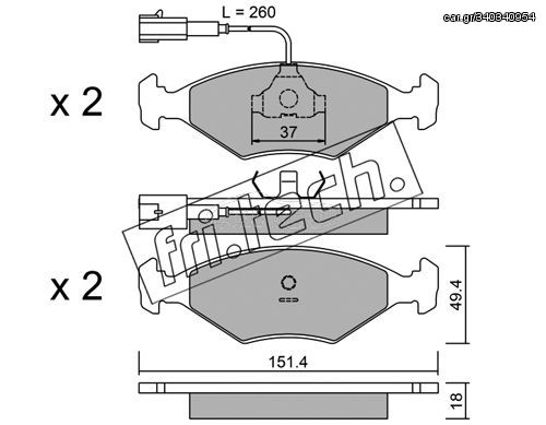 ΤΑΚ. FIAT TEMPRA 1.4,1.6   \"E\" fri.tech. 059.1