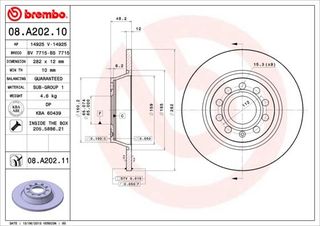 ΔΙΣΚ. AUDI A3 1.4 TFSI  (286*12) BRECO BS 7715