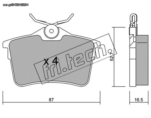 ΤΑΚ. CITR. BERLINGO-PEUGE. 308 1.6 16V 08- \"0\" FRITECH fri.tech. 832.0