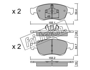 ΤΑΚ. A/R GIULIETTA- RENAU. MEGANE ALL 08- \"E\" FRITECH fri.tech. 833.0