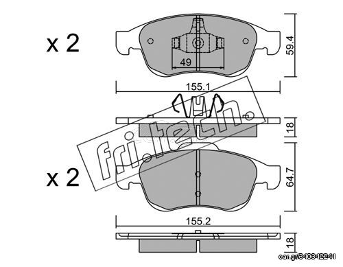 ΤΑΚ. A/R GIULIETTA- RENAU. MEGANE ALL 08- \"E\" FRITECH fri.tech. 833.0