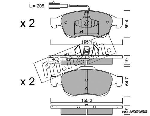 ΤΑΚ. ALFA ROMEO GIULIETTA 1.4TB,1.6JTDM 11- \"O\"  FRITECH fri.tech. 833.1