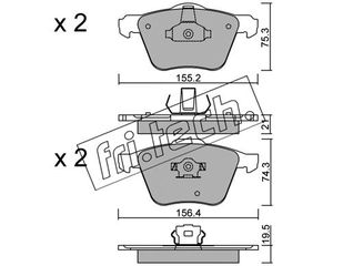 ΤΑΚΑΚΙΑ-VOLVO XC90 I(275) 2.5 T AWD 02-14 (FRONT) fri.tech. 615.0