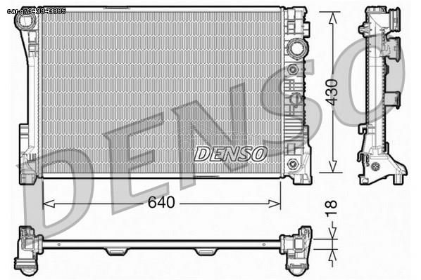 ΨΥΓΕΙΟ ΝΕΡΟΥ MERCEDES C-CLASS (W204) C180 <14 640X430X18 DENSO DENSO DRM17005