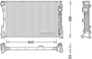 ΨΥΓΕΙΟ ΝΕΡΟΥ MERCEDES C-CLASS (W204) 640x435x34 DENSO DENSO DRM17048