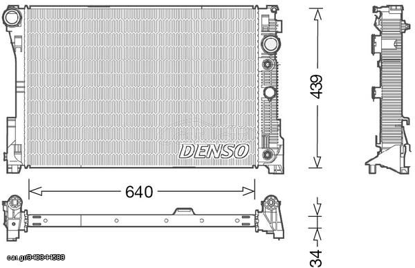 ΨΥΓΕΙΟ ΝΕΡΟΥ MERCEDES C-CLASS (W204) 640x435x34 DENSO DENSO DRM17048