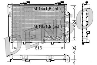 ΨΥΓΕΙΟ ΝΕΡΟΥ MERCEDES C-CLASS (W202) 616x424x33 DENSO DENSO DRM17071